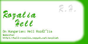rozalia hell business card